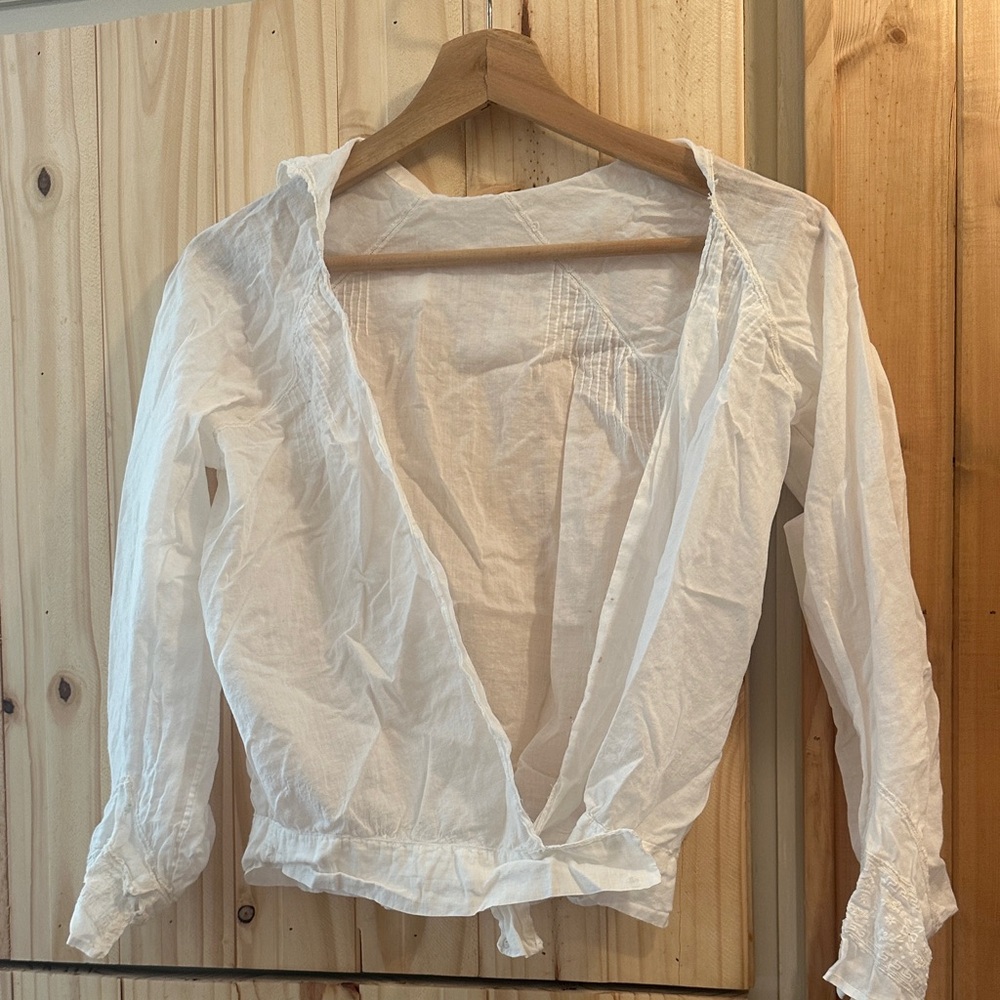 Edwardian 1910s Women's Wrap Blouse